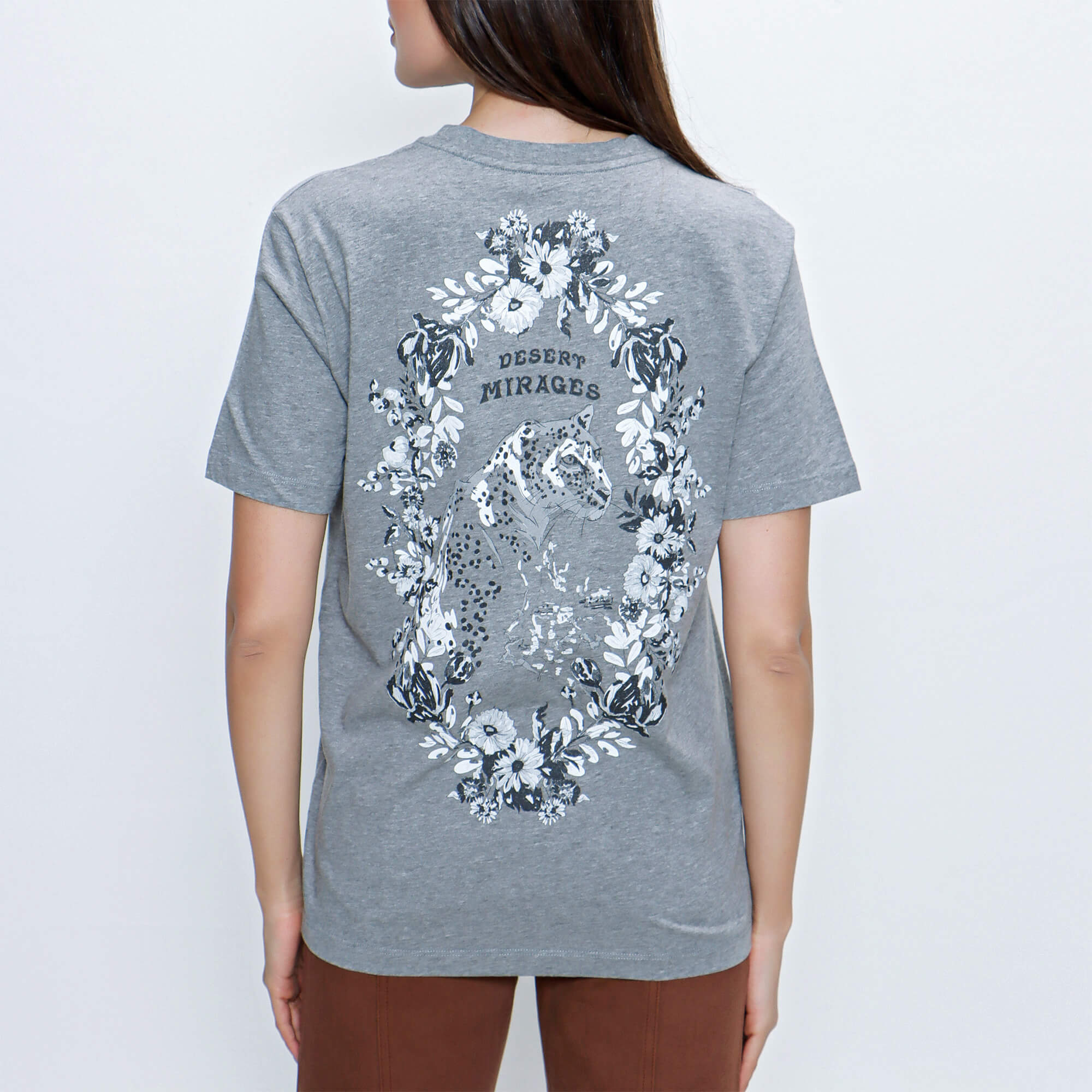 Etro - Grey Back Print Cotton T shirt 